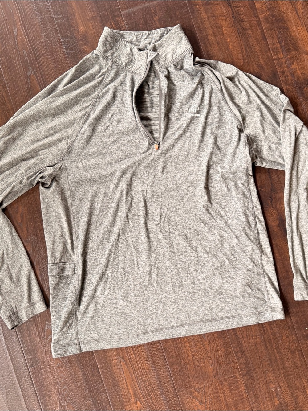 Wolverine Light Heather Gray Quarter-Zip Long Sleeve Pullover